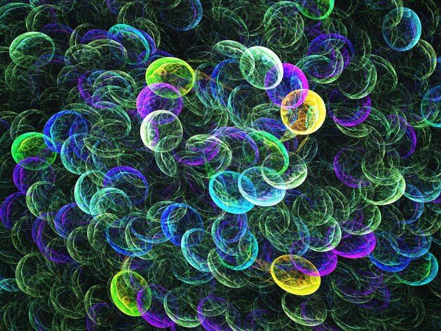 Renderizado 3D de fondo fractal abstracto