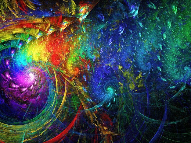 Renderizado 3D de fondo fractal abstracto
