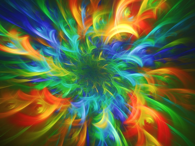 Renderizado 3D de fondo fractal abstracto