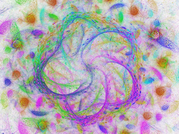 Renderizado 3D de fondo fractal abstracto