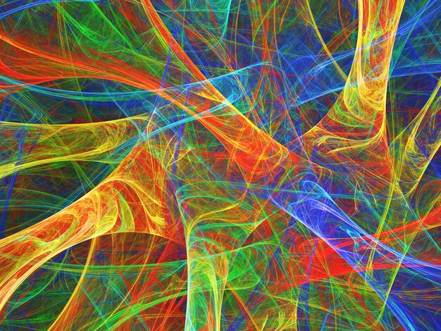 Renderizado 3D de fondo fractal abstracto