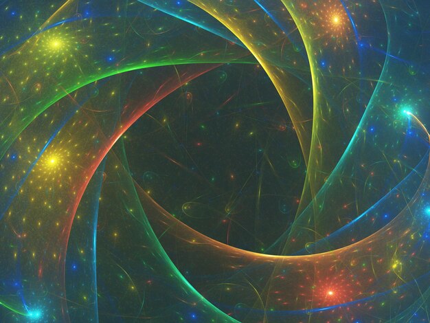 Renderizado 3D de fondo fractal abstracto