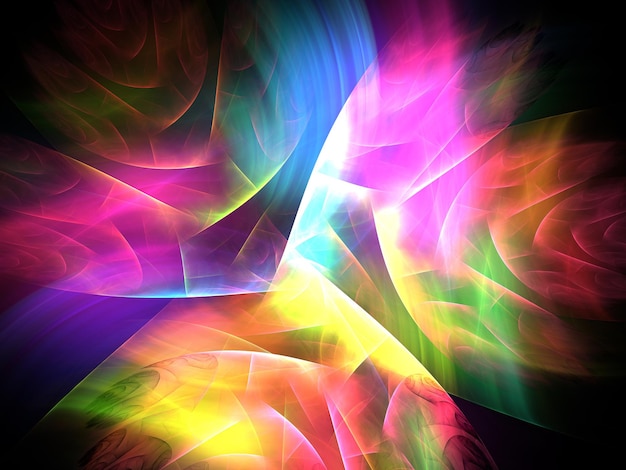 Renderizado 3D de fondo fractal abstracto