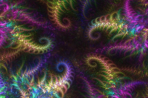 Renderizado 3D de fondo fractal abstracto