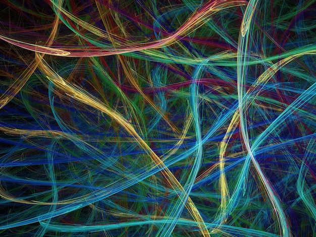 Renderizado 3D de fondo fractal abstracto