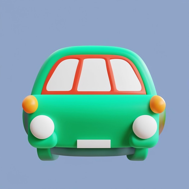 Renderizado en 3D del icono del coche gratis