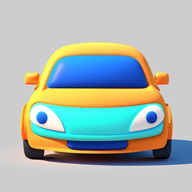 Renderizado en 3D del icono del coche gratis