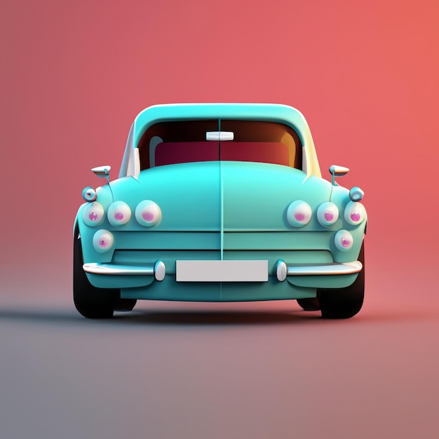 Renderizado en 3D del icono del coche gratis