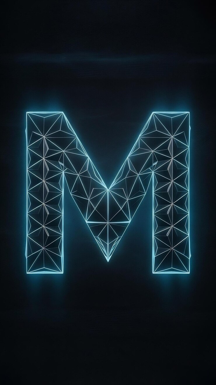 Foto renderizado en 3d de la letra m