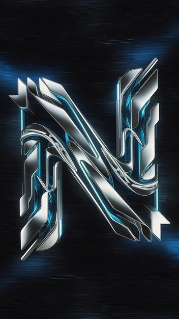 Renderizado en 3D de la letra n