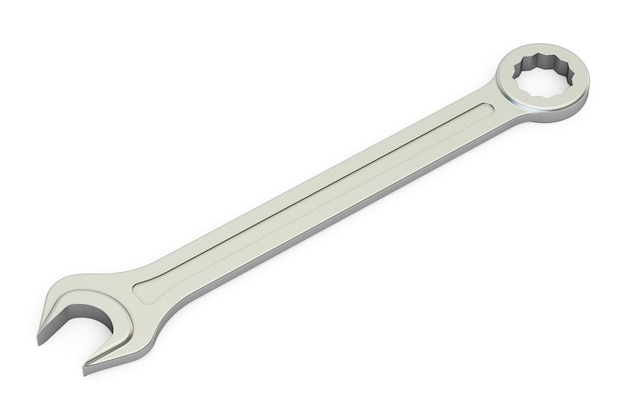 Renderizado en 3D de la llave de llave inglesa en primer plano