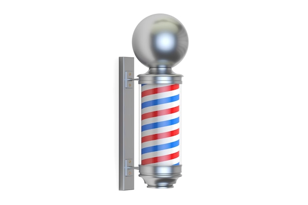 Renderizado en 3D por el palo de la barbería