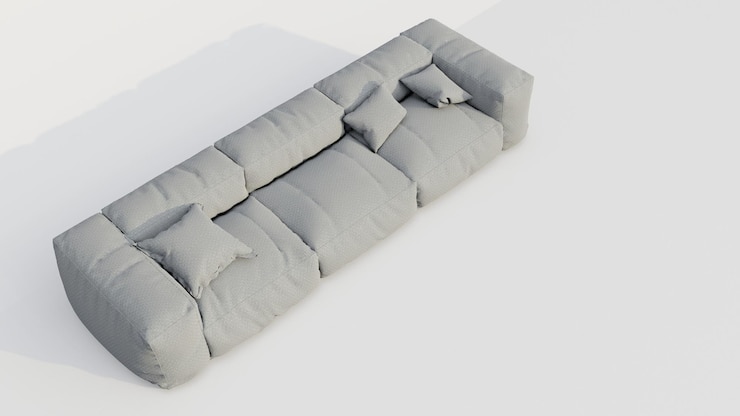 Foto renderizado en 3d de un sofá moderno