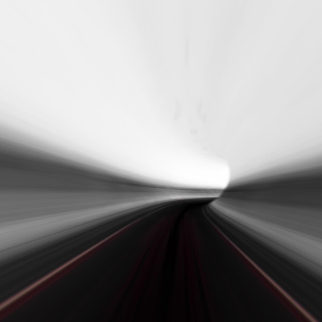 Foto renderizado abstracto en 3d del túnel de carreteras