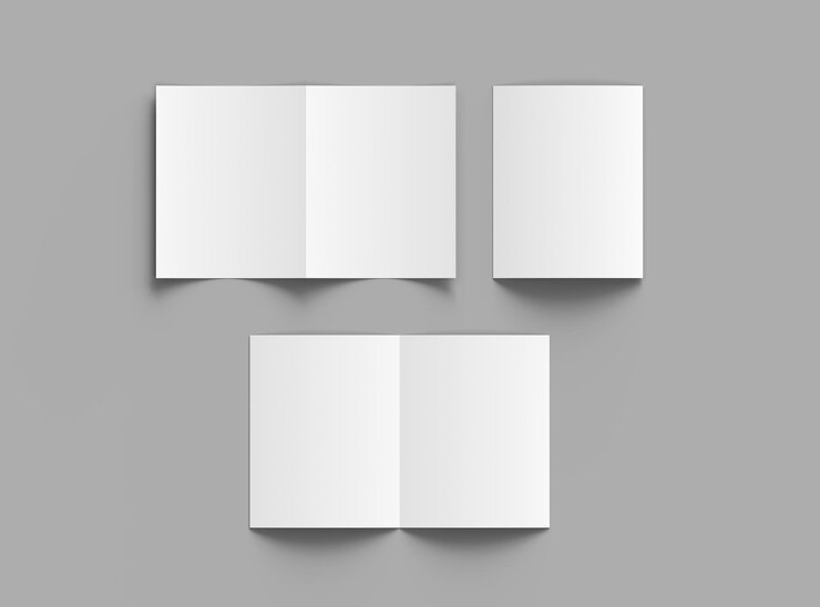 Renderizado de folleto de letras estadounidenses en blanco para presentar su diseño