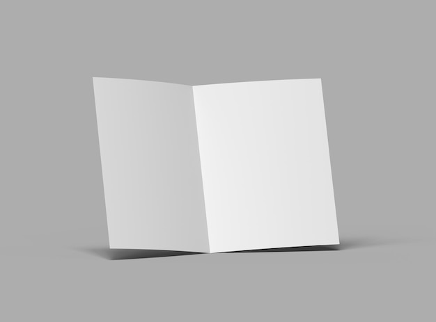 Renderizado de folleto de letras estadounidenses en blanco para presentar su diseño