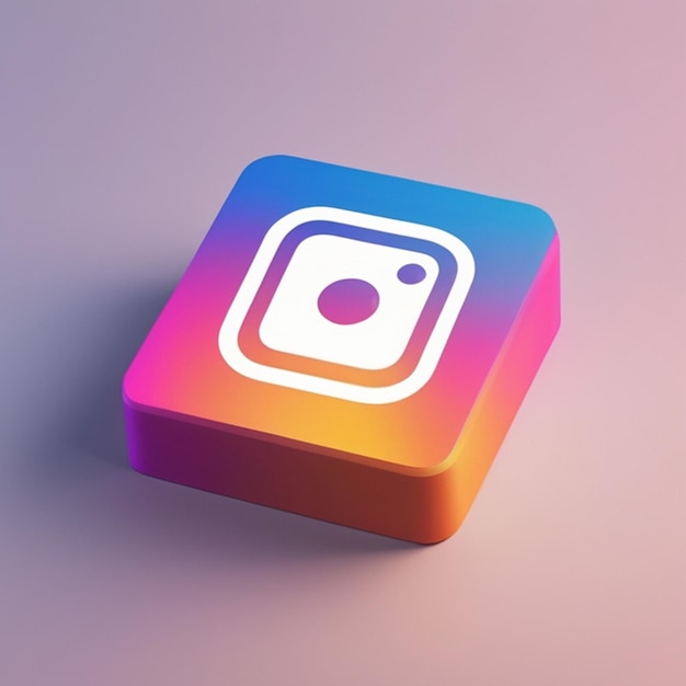 Foto renderizado del icono de las redes sociales en 3d