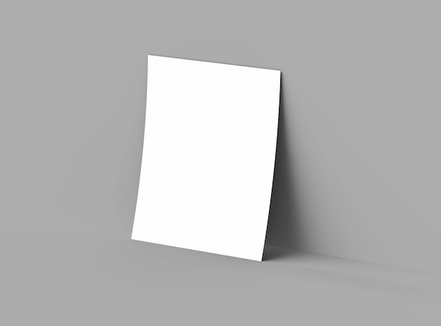 Renderizado de volante en blanco de 85 x 11 pulgadas para presentar su diseño
