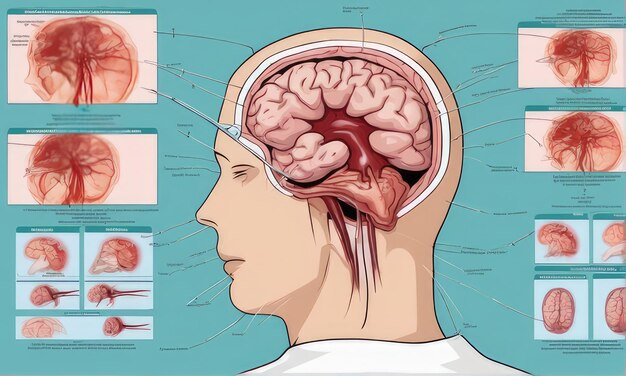 Foto renderizar el cerebro humano con inteligencia artificial ciencia médica