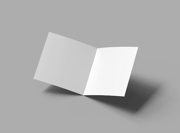 Renderizar el folleto cuadrado Blank Half Fold para presentar su diseño