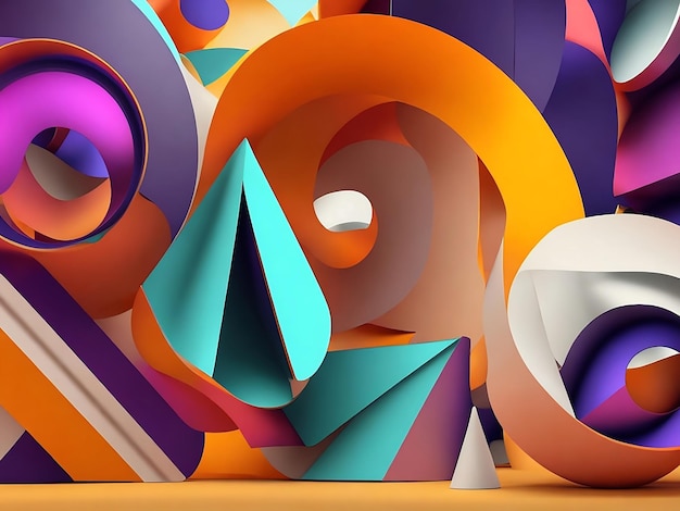 Renderizar fondo abstracto en 3D con espectro de colores