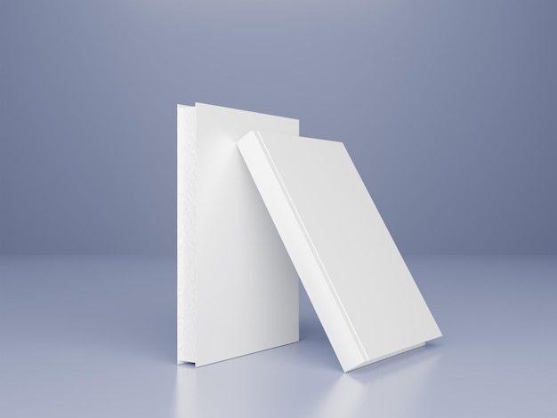 Renderizar un libro en blanco en 3D para el diseño de la portada del libro