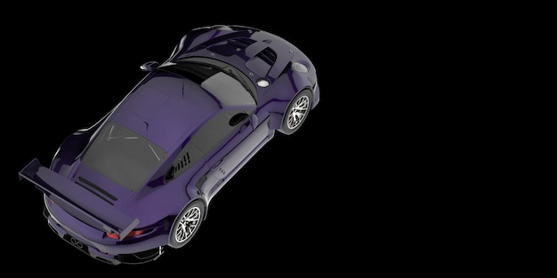 Rennwagen isoliert auf Hintergrund 3D-Rendering-Illustration