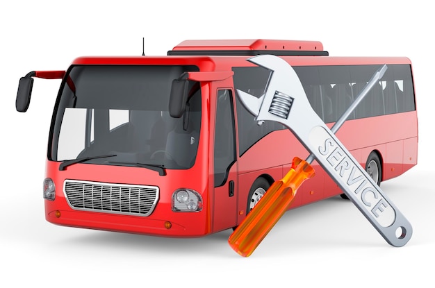 Reparação e serviço de renderização 3D de ônibus