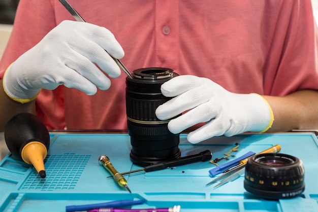 Reparación de lentes de cámara