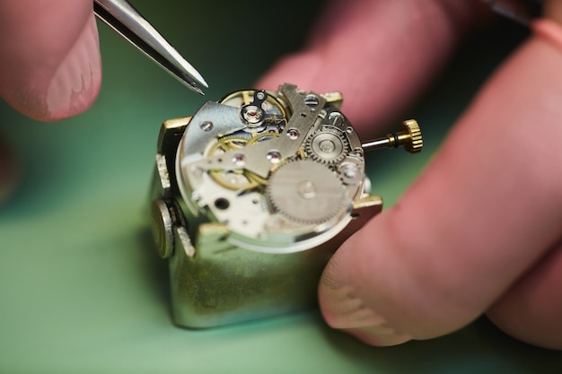 Reparatur der Armbanduhr