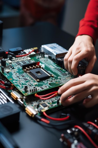 Reparatur des Motherboard-Systems AI Generated