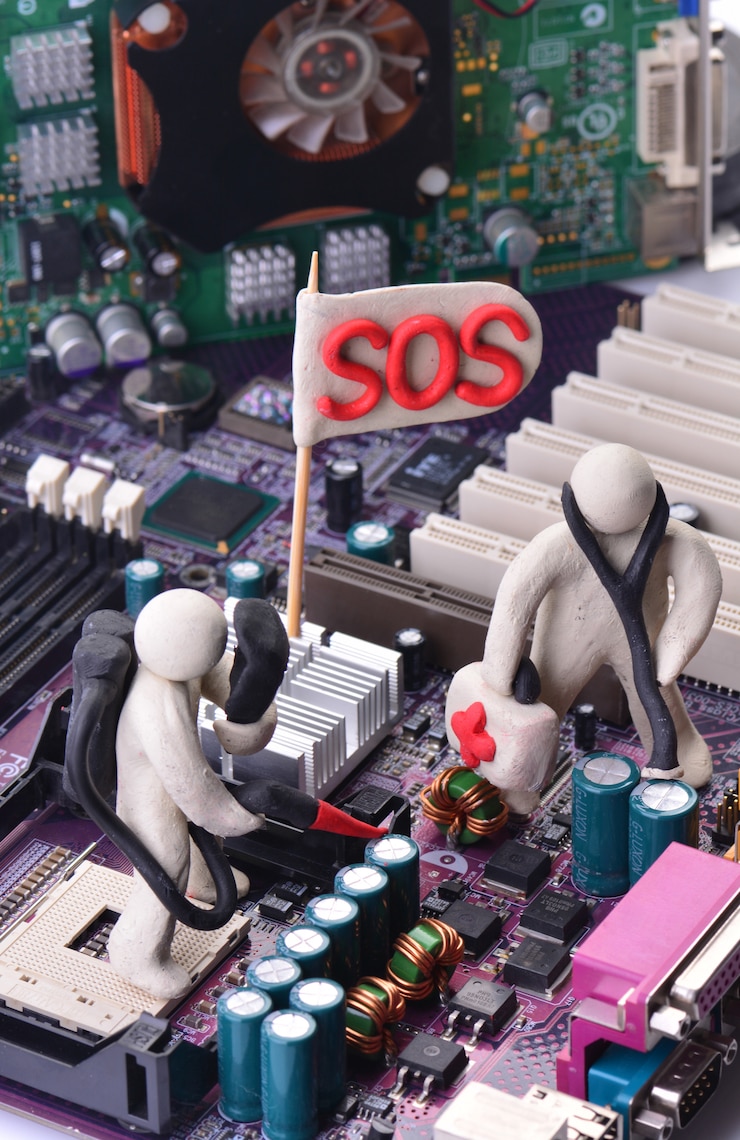 Foto reparatur von computerausrüstung