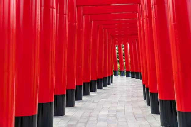 Réplica japonesa Torii Gate novo lugar de viagem em Chiang Mai, Tailândia.