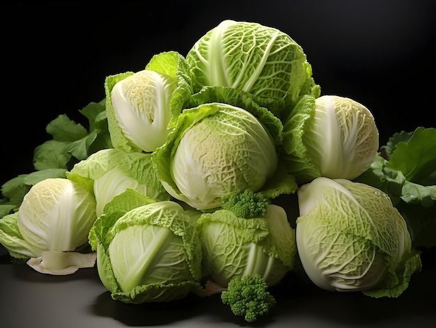 repollo blanco en una mesa de cocina concepto de comida vegetal vegana