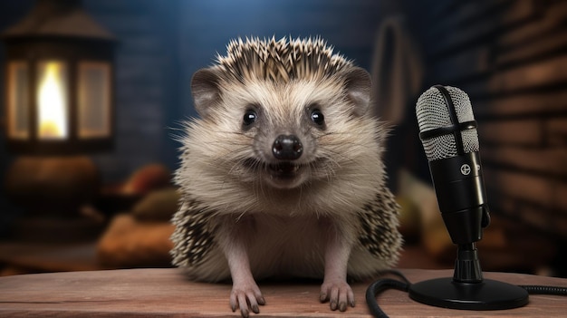 El reportero de Hedgehog en la televisión