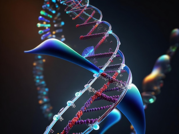 representação 3d do dna ai gerado