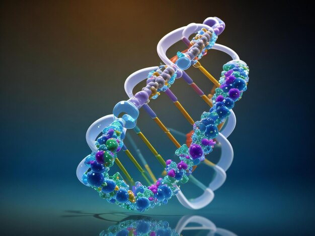 representação 3d do dna ai gerado