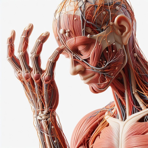 Foto representação 3d dos diferentes sistemas dos órgãos do corpo humano medicina modelação 3d