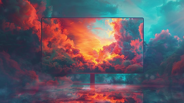 Foto representação abstrata de um monitor de computador