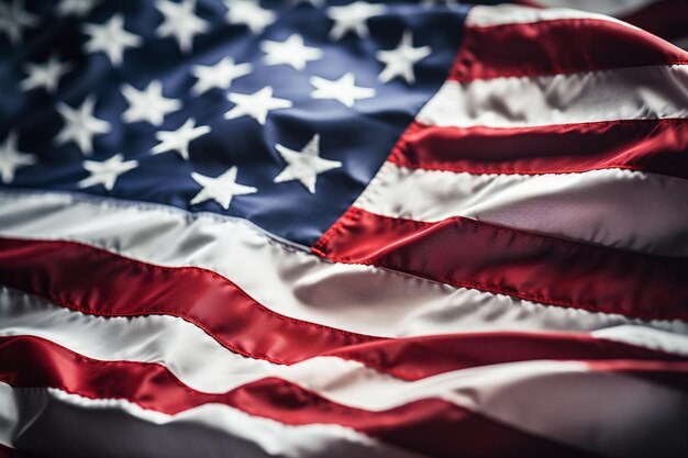 Foto representação da bandeira americana para a celebração do dia nacional da lealdade