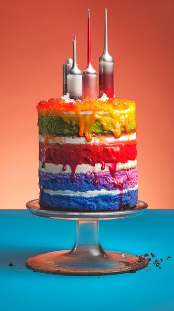 Foto representação de bolo de aniversário