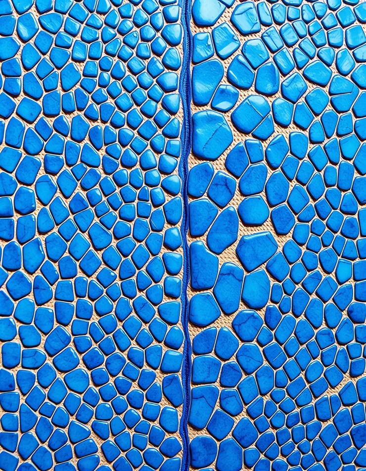 Foto representação de pele de réptil abstrata com azul fresco