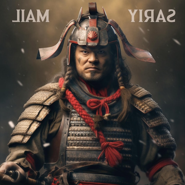 representação de samurai