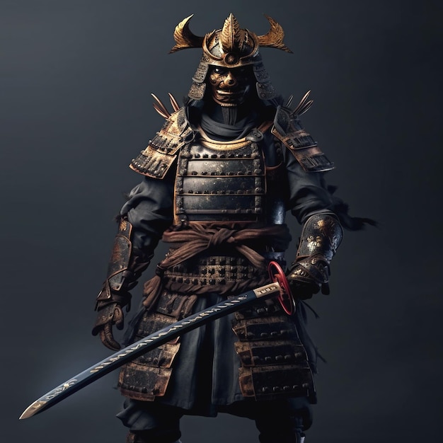 representação de samurai