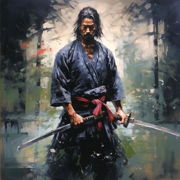 representação de samurai