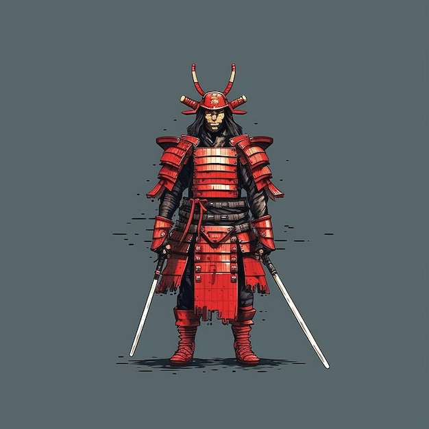 representação de samurai