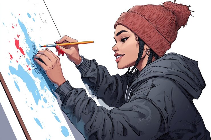 Foto representação ilustração vibrante de pessoas negras felizes celebrando a diversidade unidade orgulho cultural através de arte expressiva capturando a essência da alegria comunidade em cada detalhe