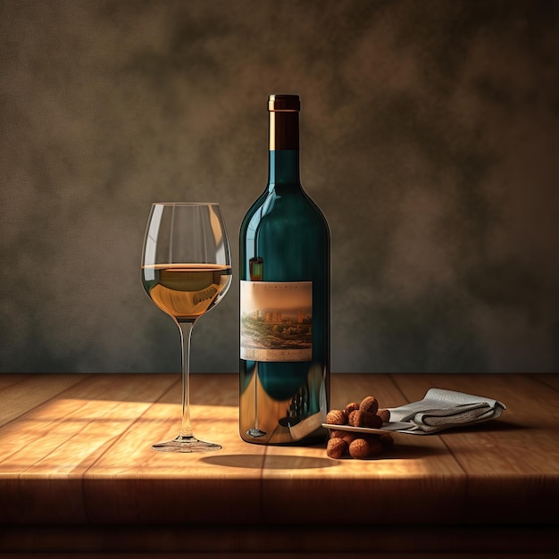 representação minimalista do vinho