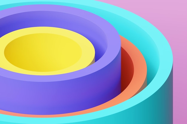 Representación 3d abstracta de un fondo geométrico moderno Diseño minimalista para cartel de banner de marca de portada de póster