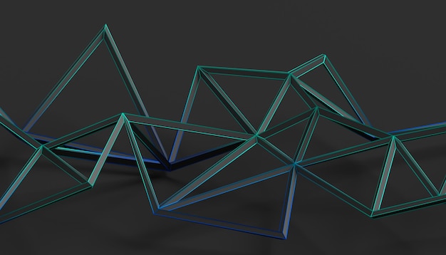 Representación 3D abstracta de fondo poligonal